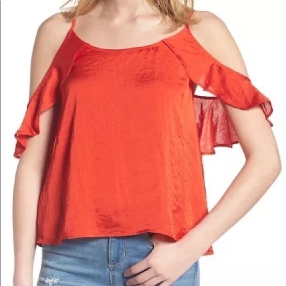 🧡 BP Ruffle Drape Camisole Tank Top XS NWT